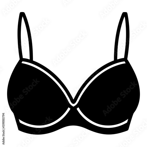 Bra Vector Illustration – Stylish Lingerie Design for Fashion and Branding