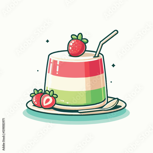 cream, dessert, sweet, food, gourmet, milk, red, italian, jelly, pudding, white, vanilla, mint, sauce, background, panna, cotta, decoration, mousse, snack, delicious, plate, berry, fruit, fresh, panna