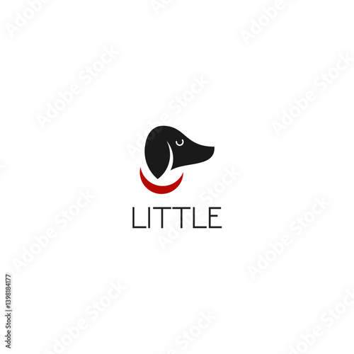Minimalist Black Dachshund Dog Logo Illustration