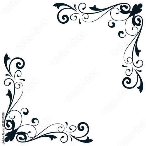 Floral Corner Design Element