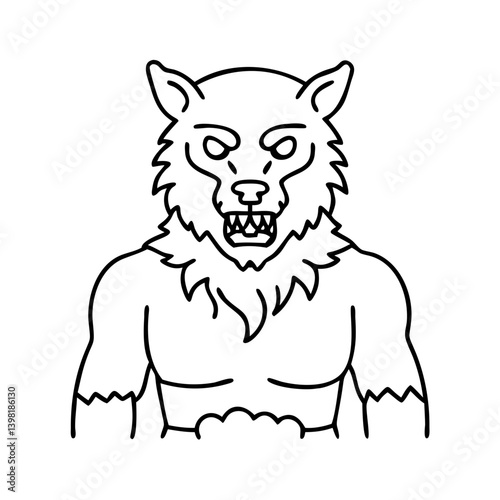 werewolf icon, werewolf vector illustration-simple illustration of werewolf, perfect for werewolf logos and icons