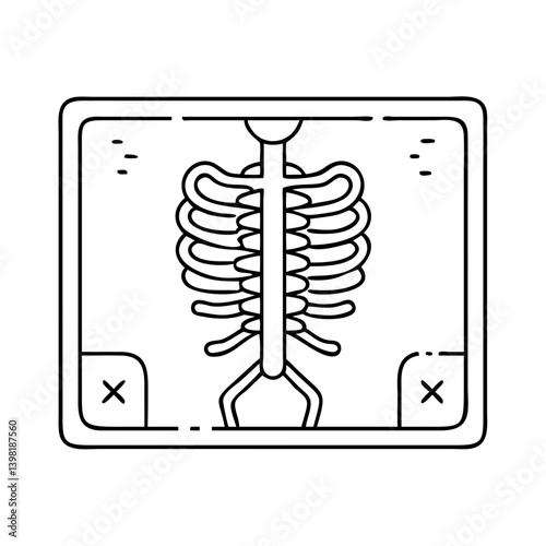 x ray icon, x ray vector illustration-simple illustration of x ray, perfect for x ray logos and icons