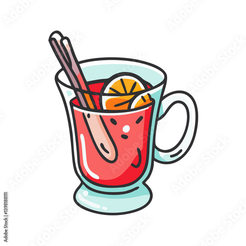 mulled wine icon, mulled wine vector illustration-simple illustration of mulled wine, perfect for mulled wine logos and icons