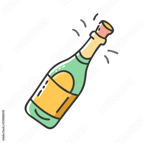 prosecco bottle icon, prosecco bottle vector illustration-simple illustration of prosecco bottle, perfect for prosecco bottle logos and icons
