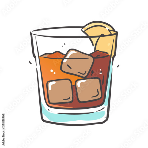 rum and coke icon, rum and coke vector illustration-simple illustration of rum and coke, perfect for rum and coke logos and icons