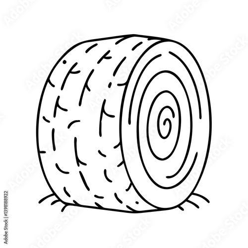 hay bale icon, hay bale vector illustration-simple illustration of hay bale, perfect for hay bale logos and icons