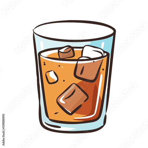 rum and coke icon, rum and coke vector illustration-simple illustration of rum and coke, perfect for rum and coke logos and icons