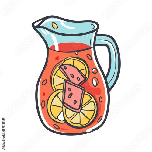 sangria pitcher icon, sangria pitcher vector illustration-simple illustration of sangria pitcher, perfect for sangria pitcher logos and icons