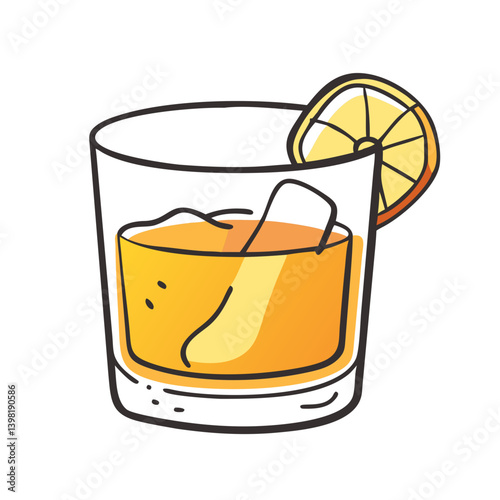 whisky sour icon, whisky sour vector illustration-simple illustration of whisky sour, perfect for whisky sour logos and icons