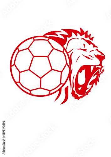ballon handball lion logo club