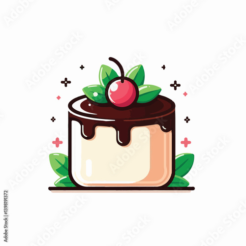 cream, dessert, sweet, food, gourmet, milk, red, italian, jelly, pudding, white, vanilla, mint, sauce, background, panna, cotta, decoration, mousse, snack, delicious, plate, berry, fruit, fresh, panna
