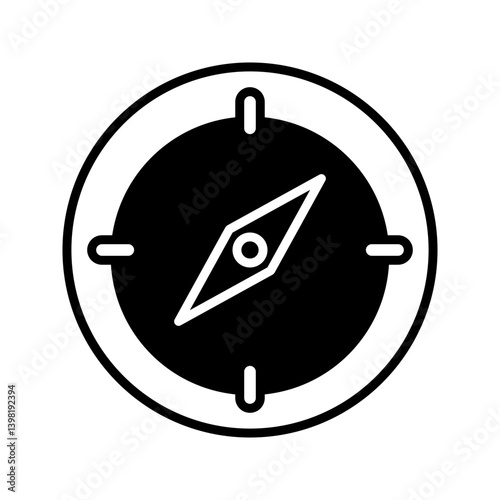 Compass rose or windrose. Rose of the winds flat icon for apps and websites.