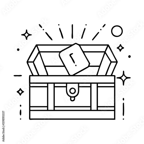 loot box icon, loot box vector illustration-simple illustration of loot box, perfect for loot box logos and icons