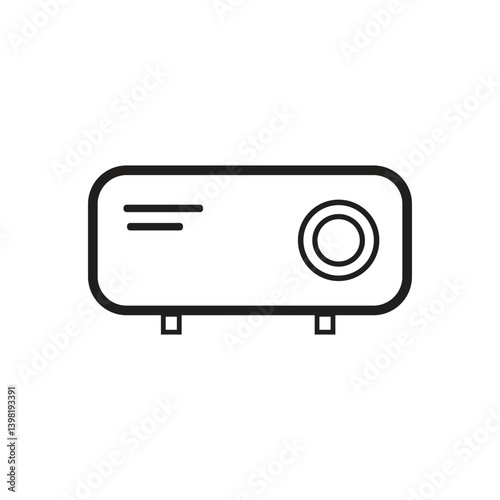 Projector line icon vector isolated on white background