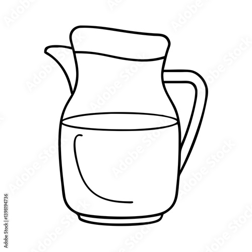 milk jug icon, milk jug vector illustration-simple illustration of milk jug, perfect for milk jug logos and icons