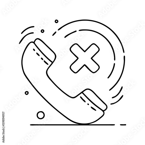 missed call icon, missed call vector illustration-simple illustration of missed call, perfect for missed call logos and icons