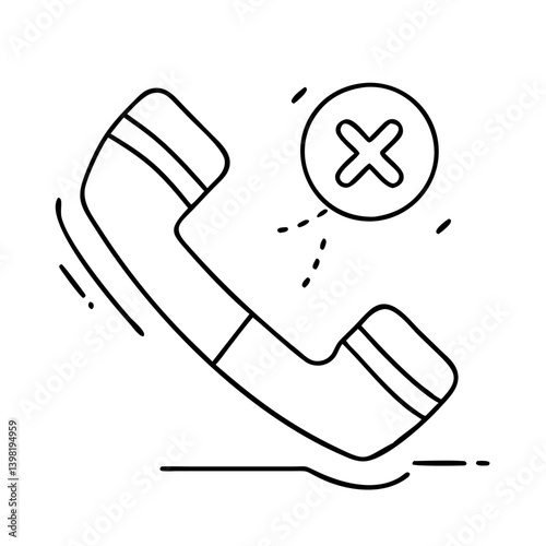 missed call icon, missed call vector illustration-simple illustration of missed call, perfect for missed call logos and icons