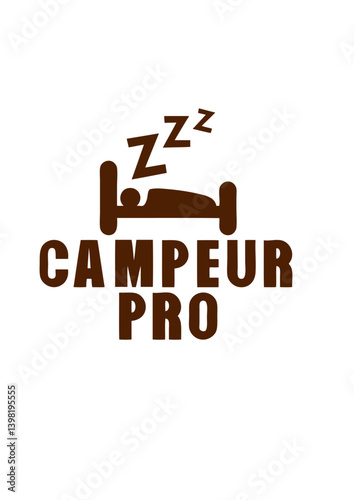 campeur pro dormir dort expression geek gamer