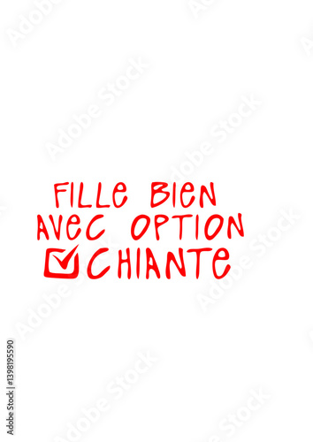 chiante fille bien option citation humour