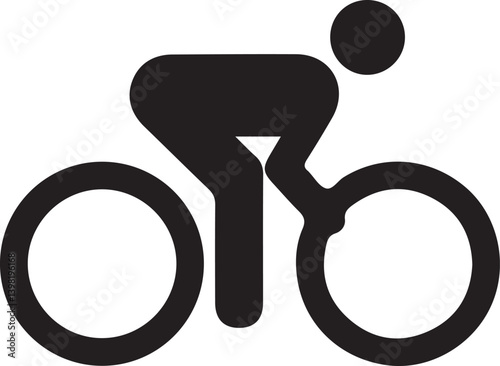 Bicycle icon. Flat style black icon on white. Vector illustration.