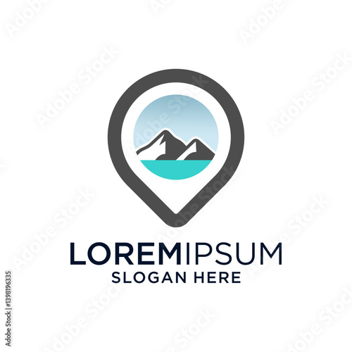 Mountain Range Location Logo Design