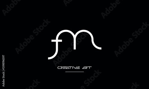 MF, FM, M, F abstract letters logo monogram