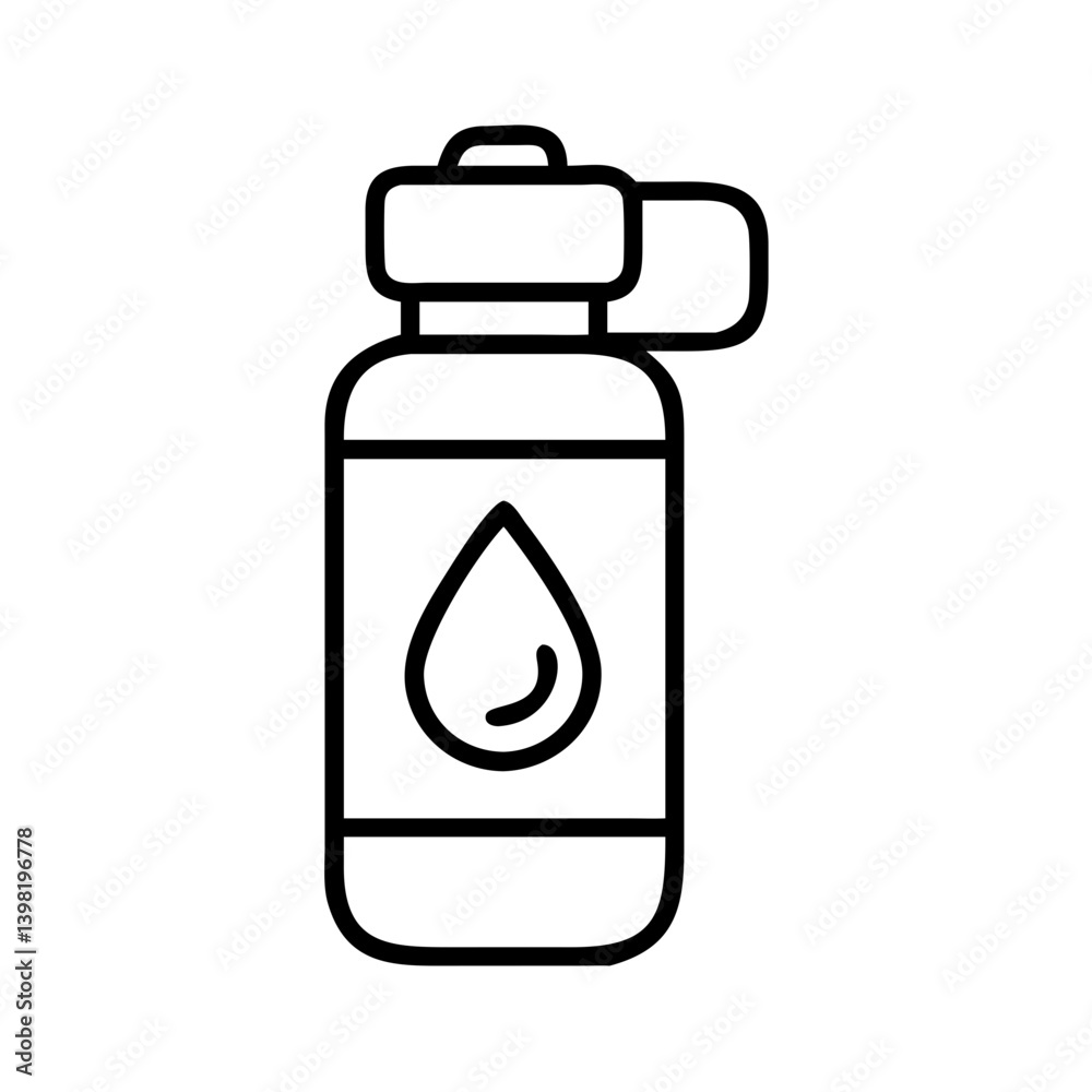 Water bottle vector icon illustration for hydration and fitness equipment needs Water bottle vector icon illustration for hydration and fitness equipment needs