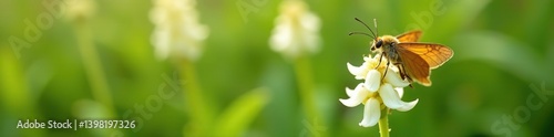 Yucca moth (Tegeticula yuccasella) pollinating white yucca flower in Ohio,  wildlife,  Ohio