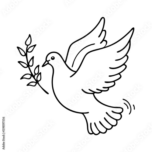 peace dove icon, peace dove vector illustration-simple illustration of peace dove, perfect for peace dove logos and icons