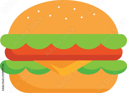 hamburger isolated on white