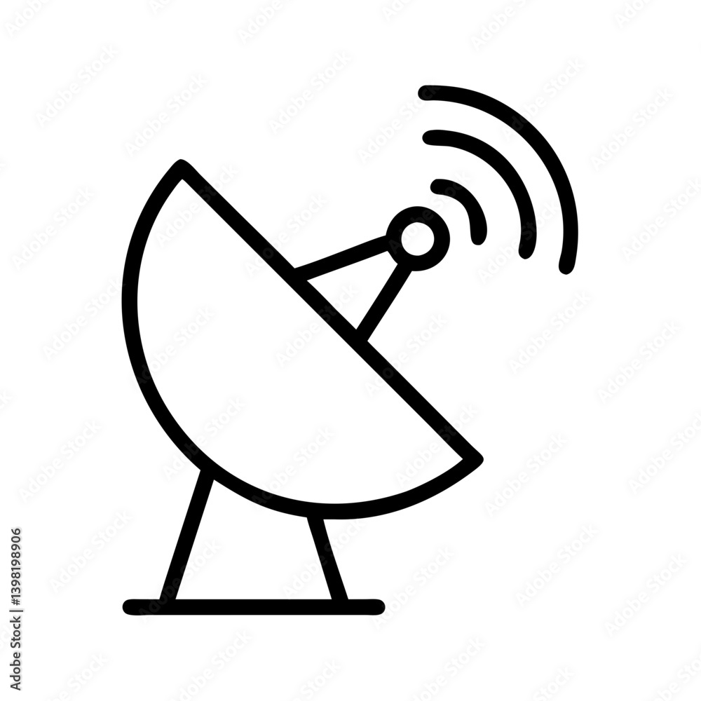 Satellite dish antenna vector illustration for communication and technology design Satellite dish antenna vector illustration for communication and technology design