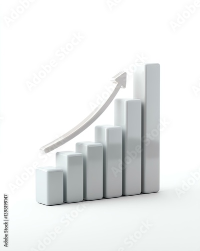 Growing business success graph in 3D design. Free Download Growing business success graph in 3D design. - GFXLoad