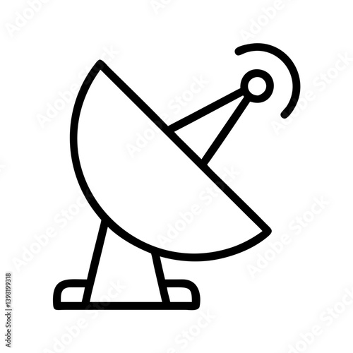 Satellite dish antenna vector illustration for broadcast communication and signal