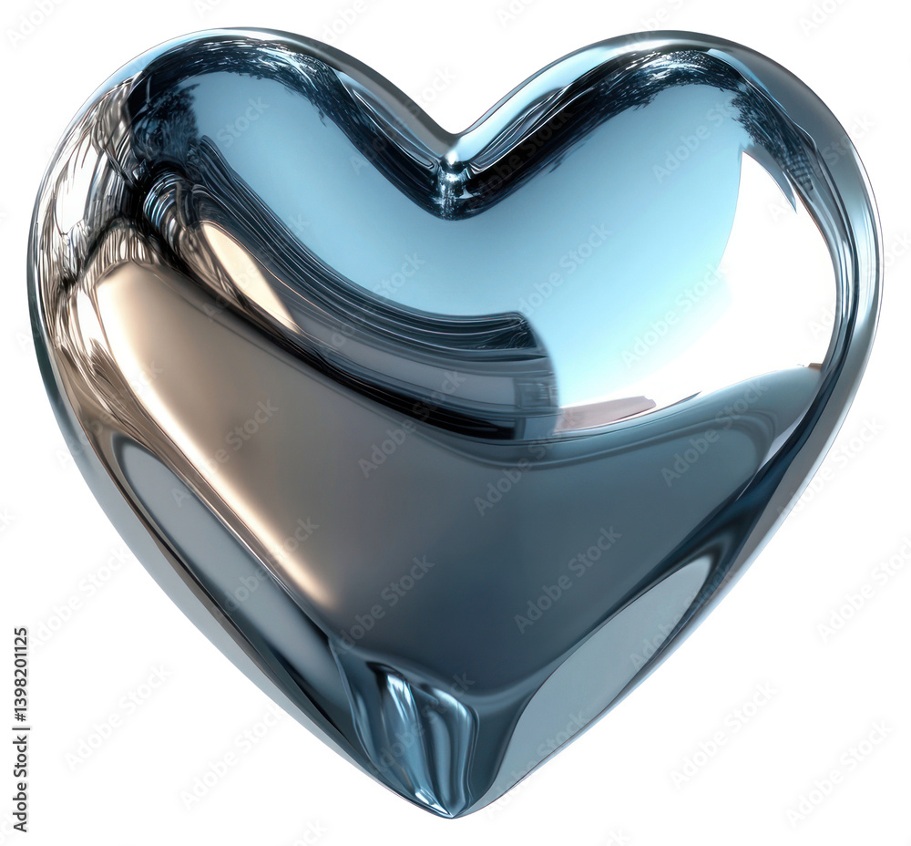 PNG Heart icon shape illustration reflective metallic.