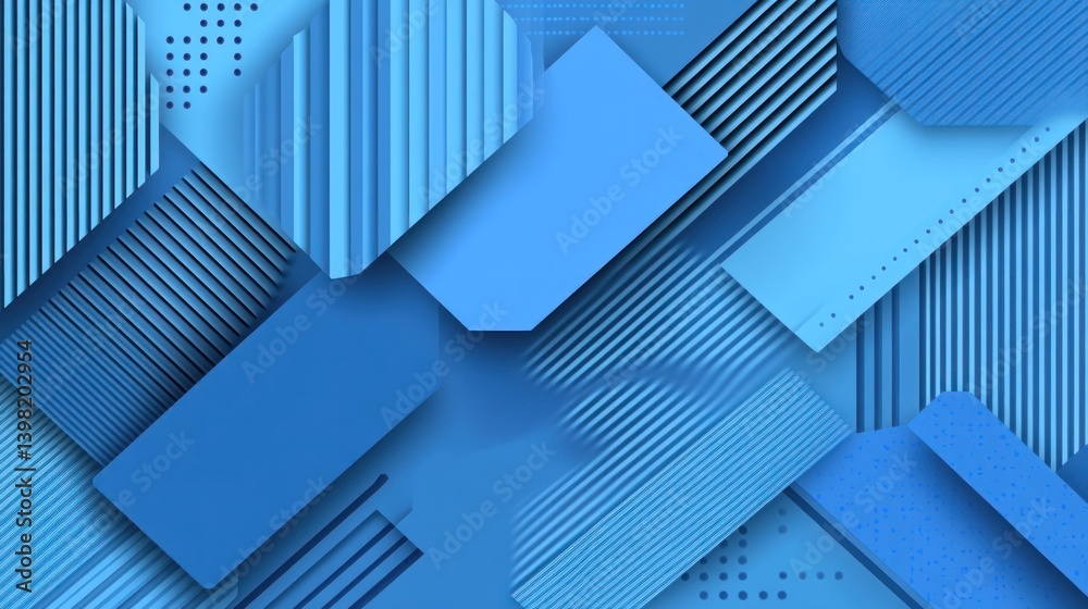 Obraz premium Abstract Blue Geometric Pattern: A Modern Design