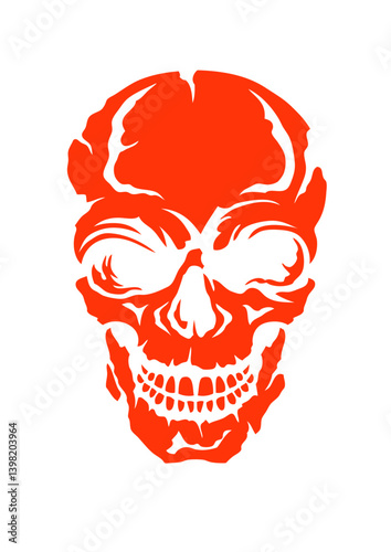 Tete de mort halloween crane humain