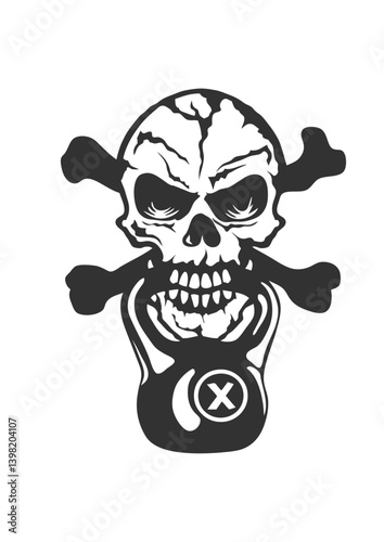 tete de mort musculation haltere bodybuilding poids