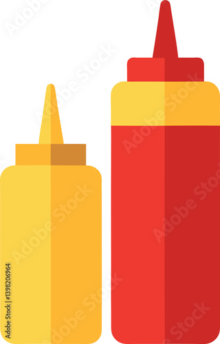 ketchup and mustard bottles