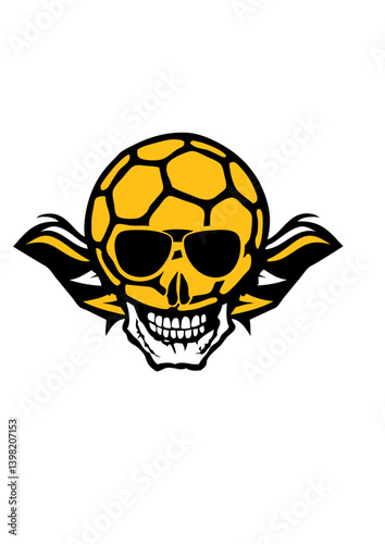 handball tete de mort aile logo club