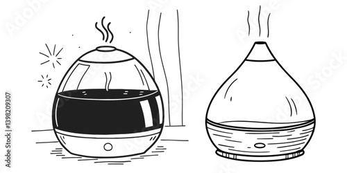 Cedarwood Essential Oil Diffuser in a wood or glass bottle containing liquid, placed next to various bottles of oil, vinegar, and medicine in a chemistry setting