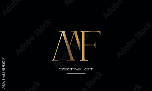 MF, FM, M, F abstract letters logo monogram