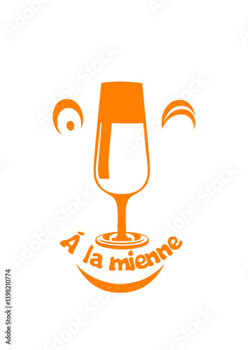 ajouter age ans a la mienne verre champagne anniversaire