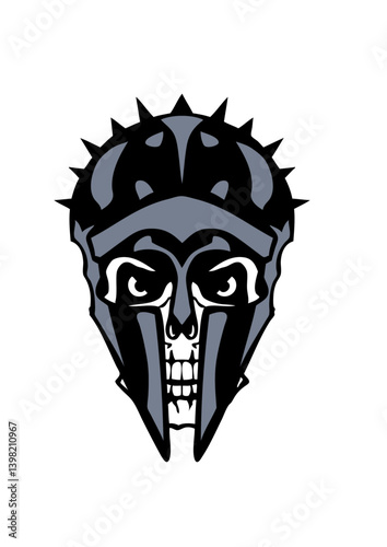 tete de mort casque gladiateur