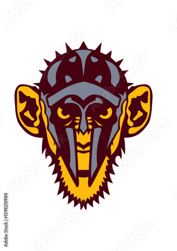 singe casque gladiateur animal