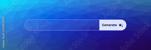 Ai search bar for technology and data input, featuring a generate button on the right side.