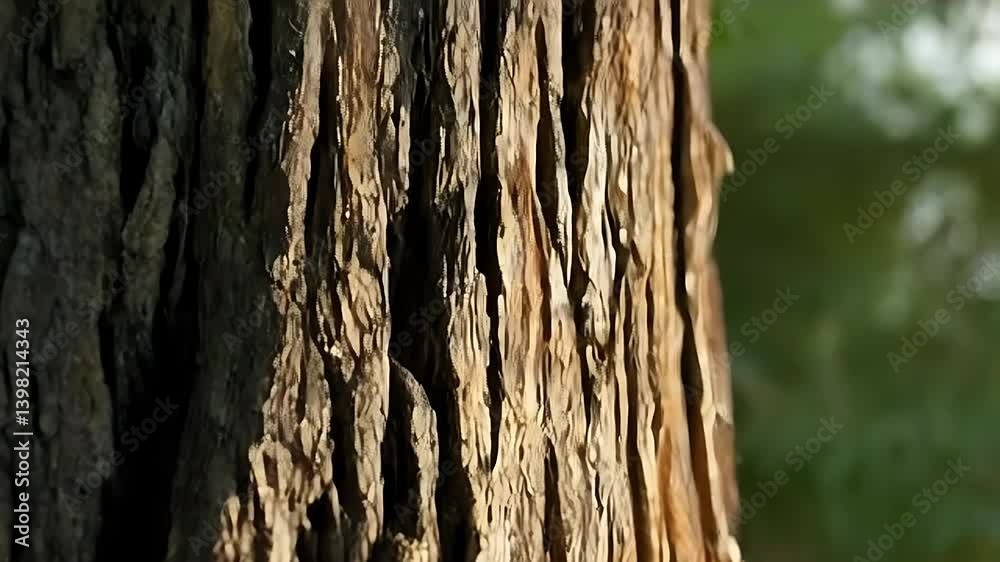 Close-up of Rough Tree Bark Texture Nature's Detailed Masterpiece