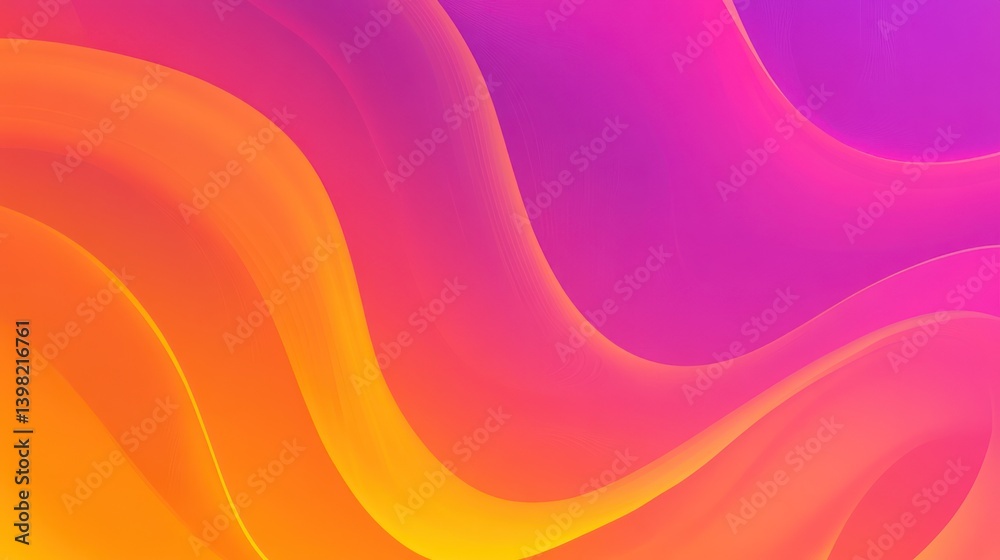 Obraz premium Vibrant abstract background with smooth flowing gradient waves and blends