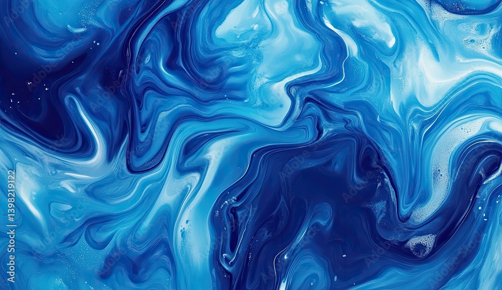 Obraz premium Abstract swirling blues and whites