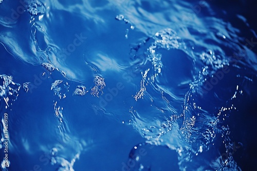 Obraz na płótnie Close-up of deep blue ocean water with subtle ripples and reflections. w salonie