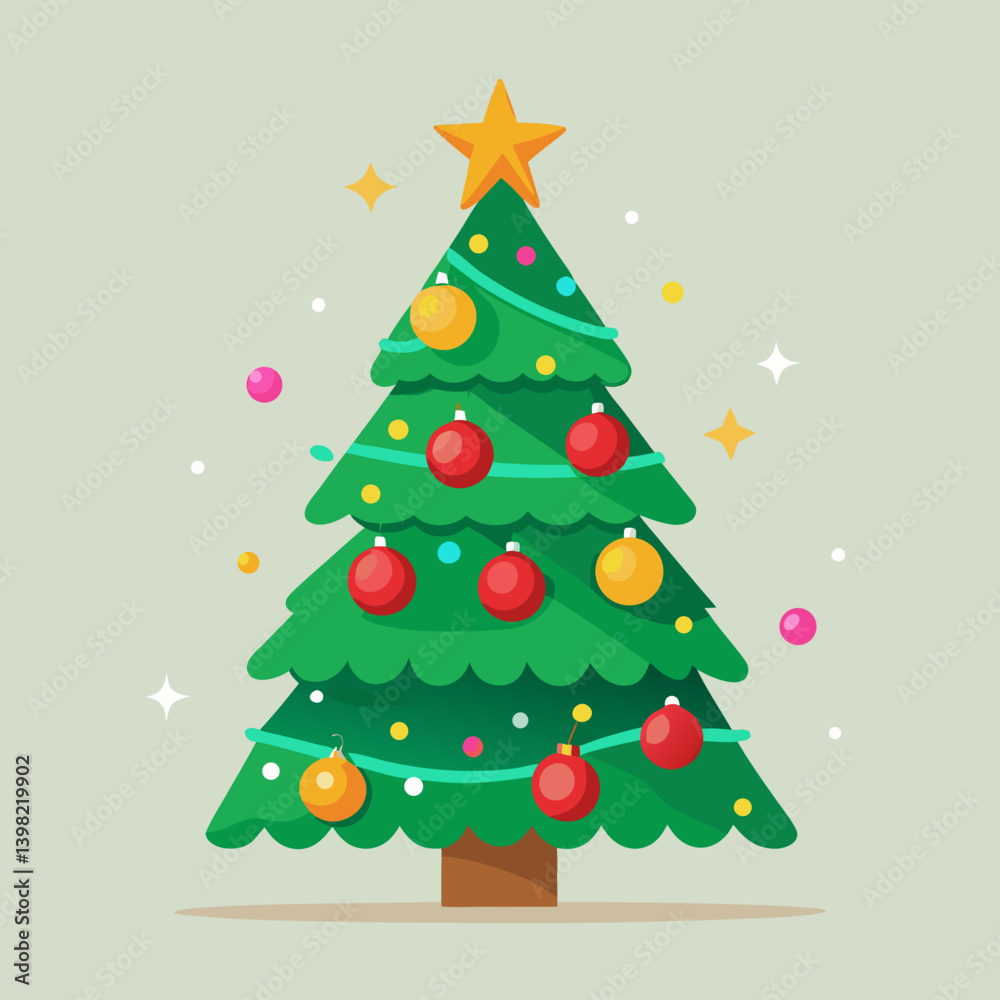 christmas tree vector illustration christmas tree vector illustration